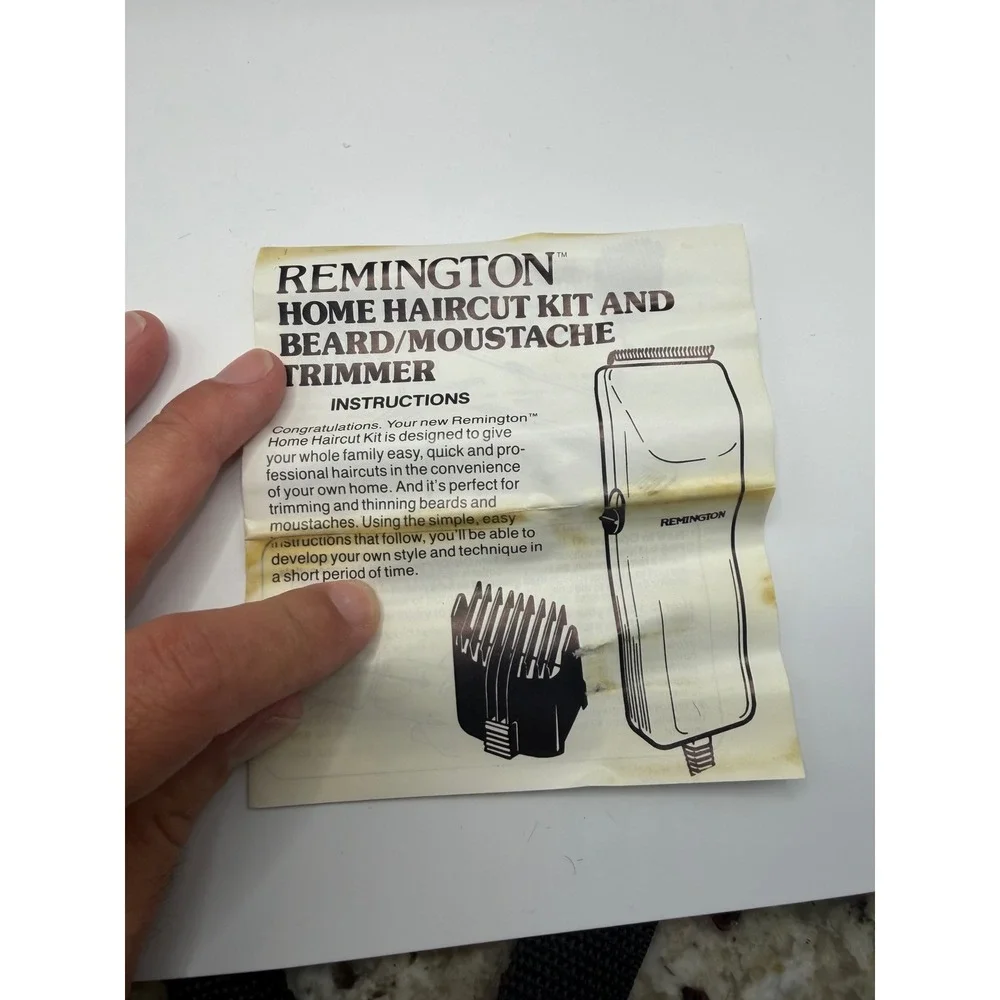 Vintage Remington Home Haircut Kit Beard Moustache Trimmer Model HC-100 1985
